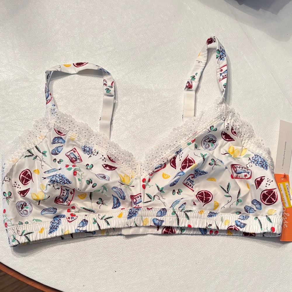 Colsie Multicolor Print Lace Bralette
